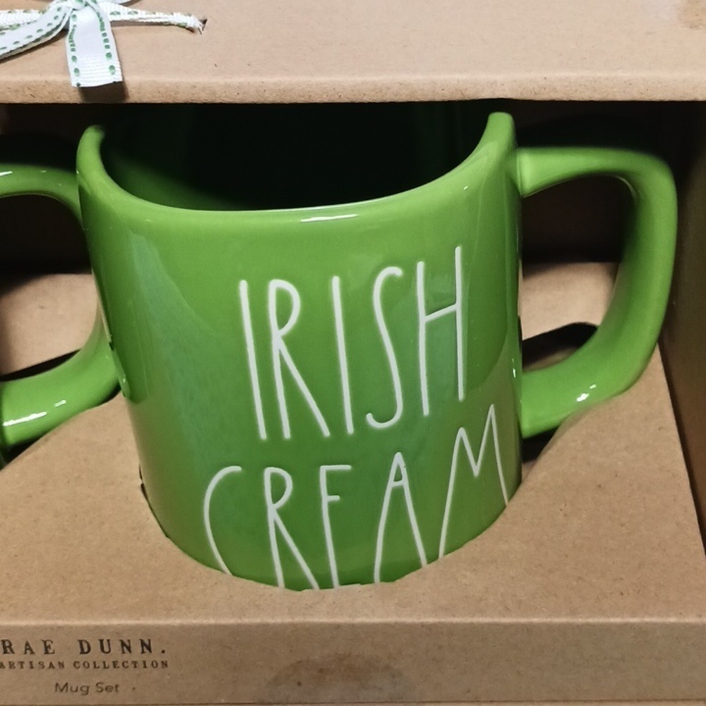 NWT Rae Dunn Irish coffee/cream 2 mugs in gift package! - Picture 4 of 5